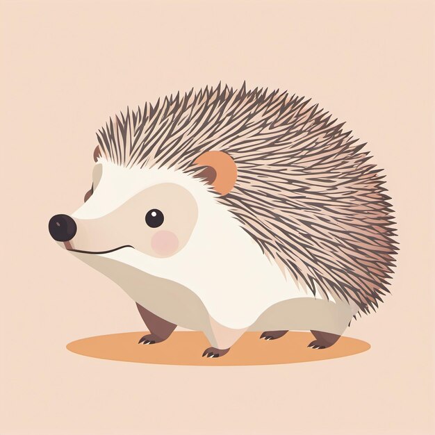 Cute hedgehog cartoon illustration