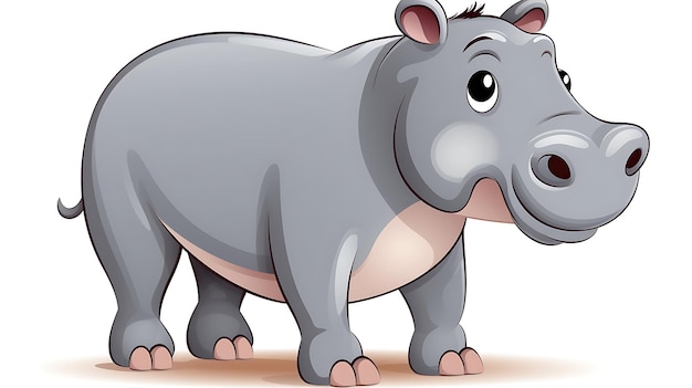 cute hippopotamus cartoon pastel hippo background