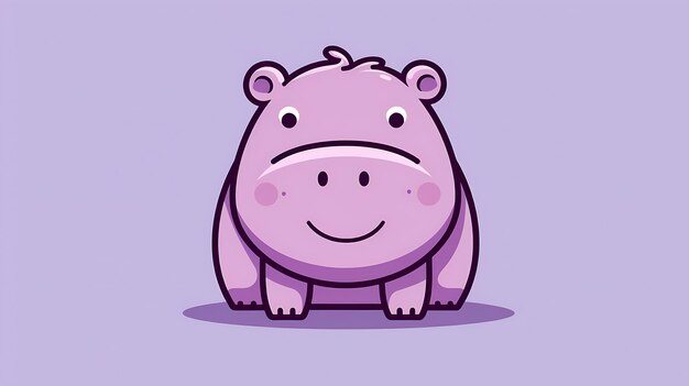 cute hippopotamus cartoon pastel hippo background