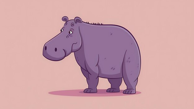 cute hippopotamus cartoon pastel hippo background