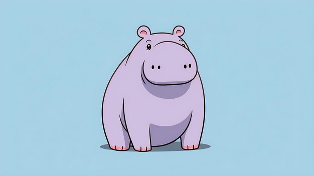 cute hippopotamus cartoon pastel hippo background