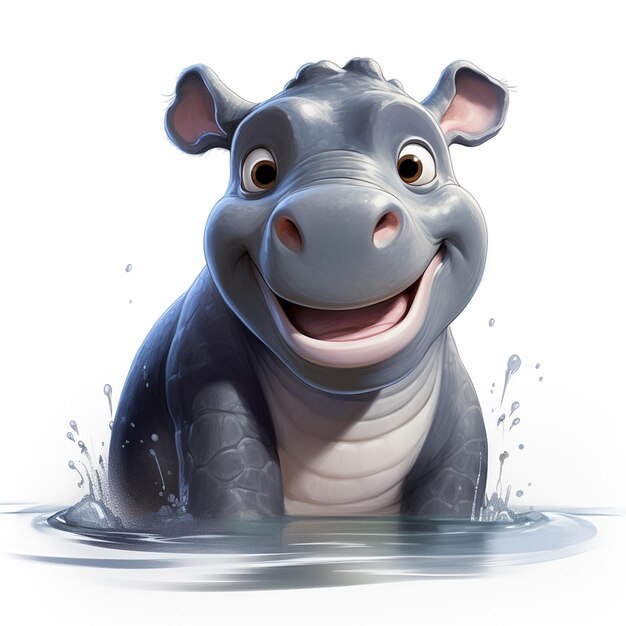 Photo a cute hippopotamus