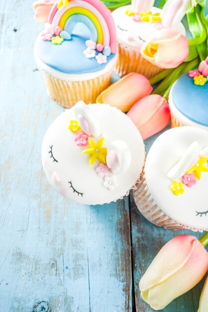 Cute homemade easter cupcakes