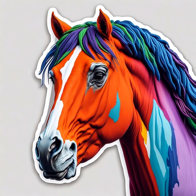 Cute horse sticker