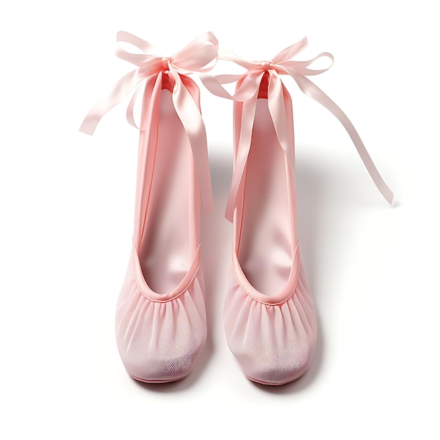 Photo cute ideas ballet pointe shoes for children with satin material pink cocreative new concept design