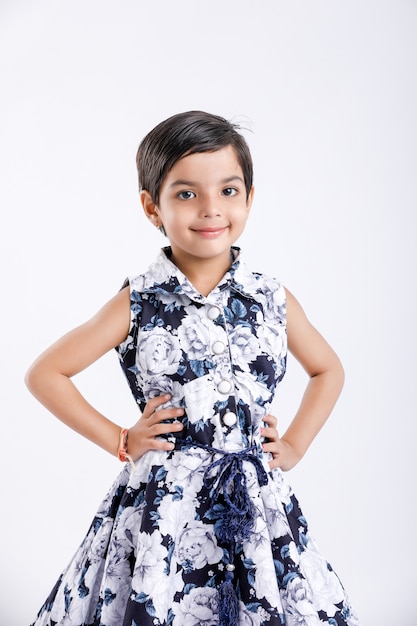 Cute Indian little girl standing