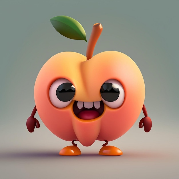 Cute interactive 3d Peach character