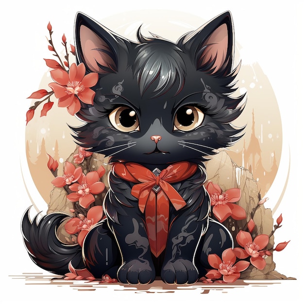 cute japanese style cartoon cat