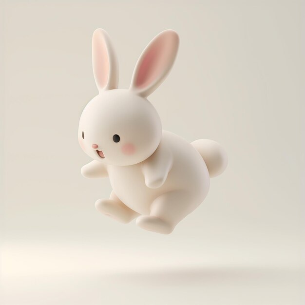 cute jumping rabbit