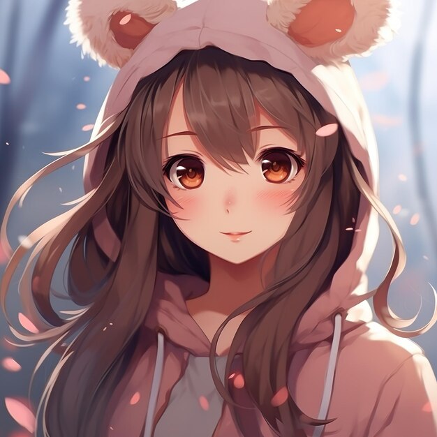 cute kawai anime character illustration generative ai