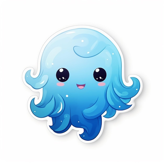 Cute kawai Jellyfish Clipart