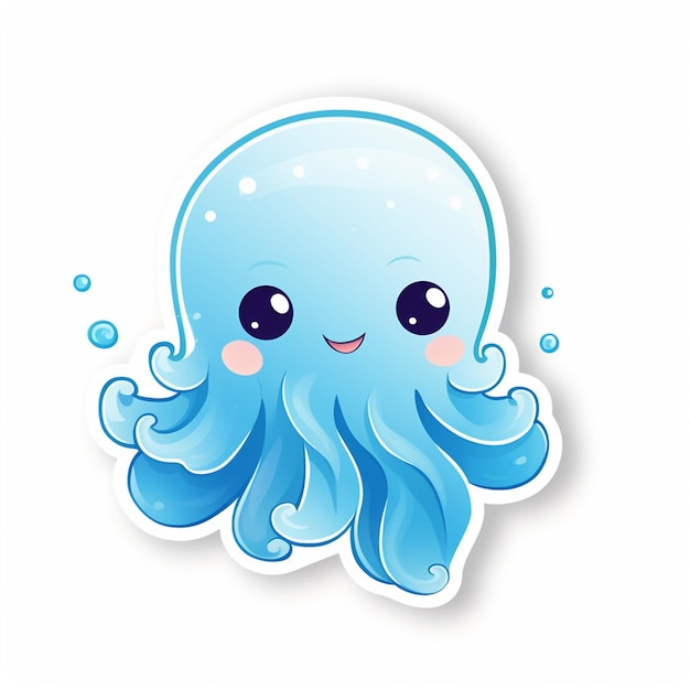 Cute kawai Jellyfish Clipart