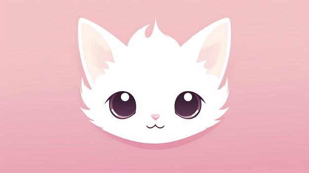 Photo cute kawaii cat pastel background