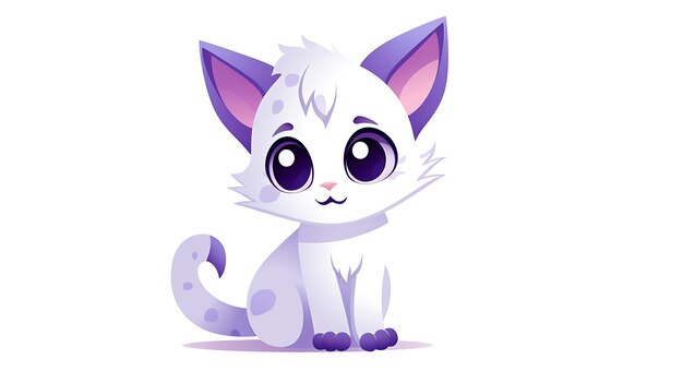 Cute kawaii cat pastel background