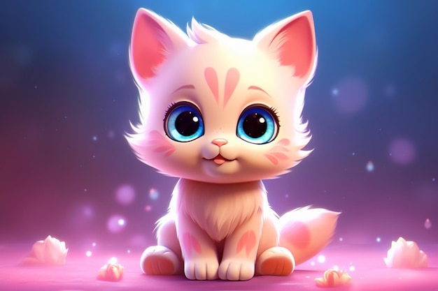 Cute kawaii cat