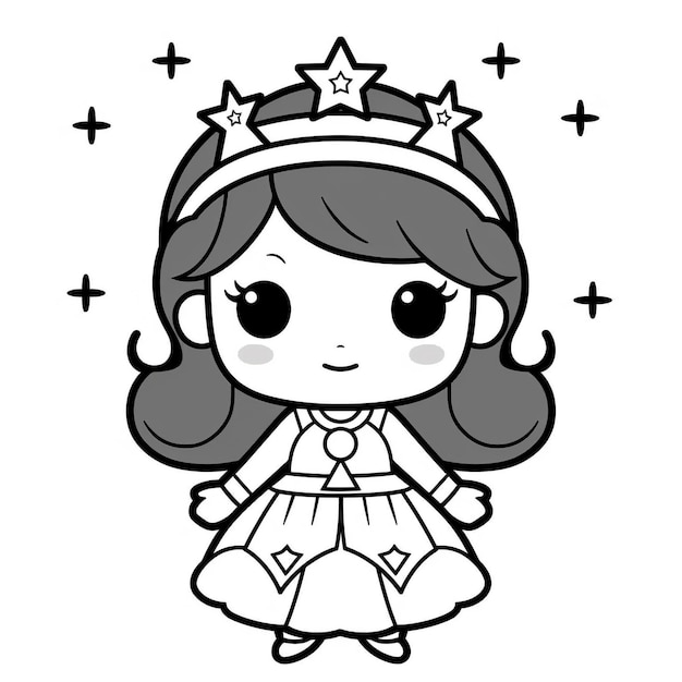 Photo cute and kawaii coloring page for kids