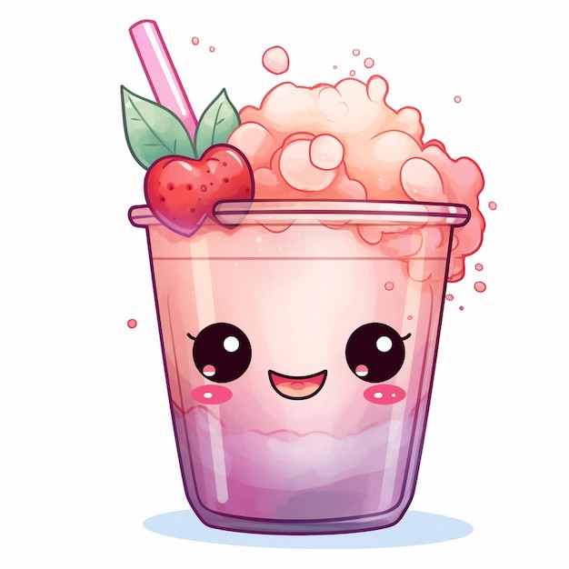 Foto cute kawaii drink acquarello clipart