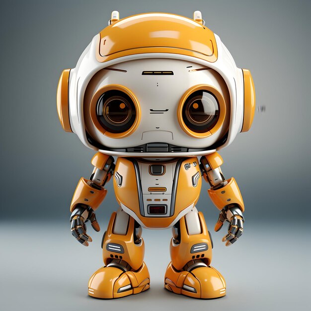 Photo a cute kawaii robot with 3d max modeling style