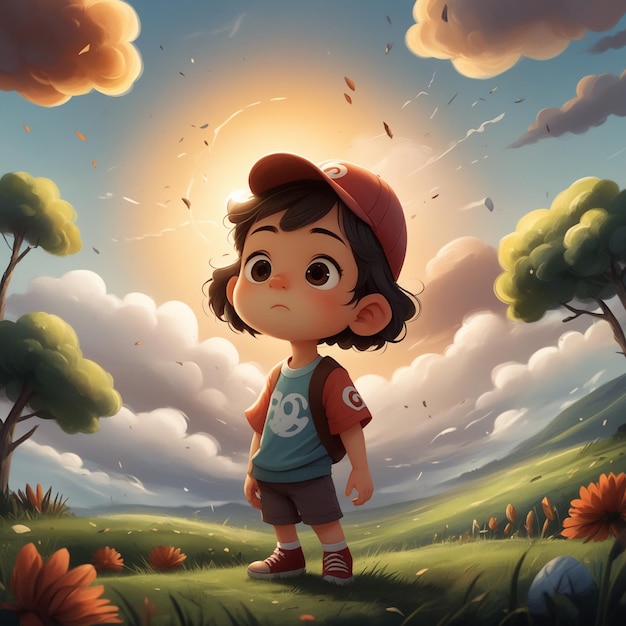 Cute Kid Illustration