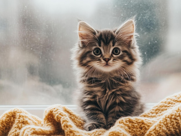 cute kitten cat closeup