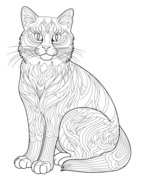 cute kitten coloring pages for kids cute cat cartoon black and white lines activity book