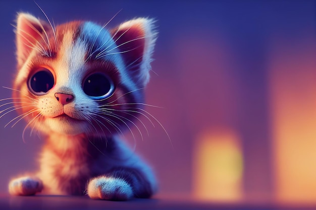 Cute kitten desktop wallpaperscartoonlittle kitten