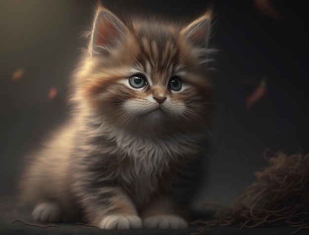 Cute_kitten_Generative ИИ