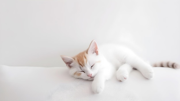 Cute kitten sleeping