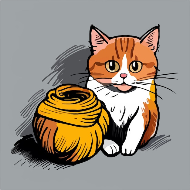 cute kitty illustration