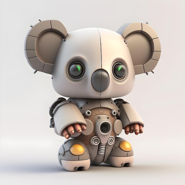 Cute koala character design generative ai