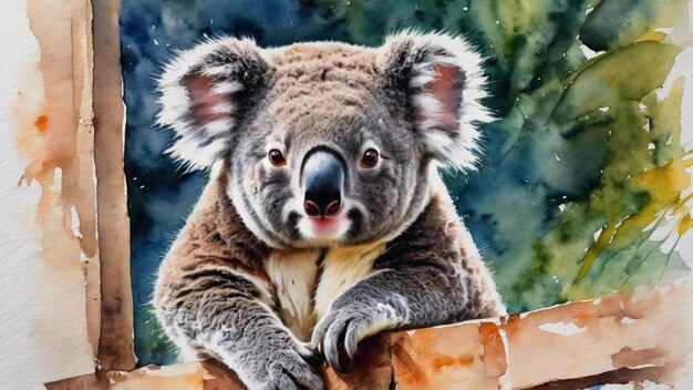 Photo cute koala illustration