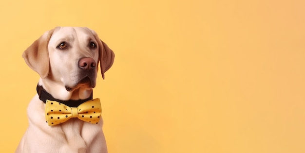 Cute labrador dog banner Generate Ai