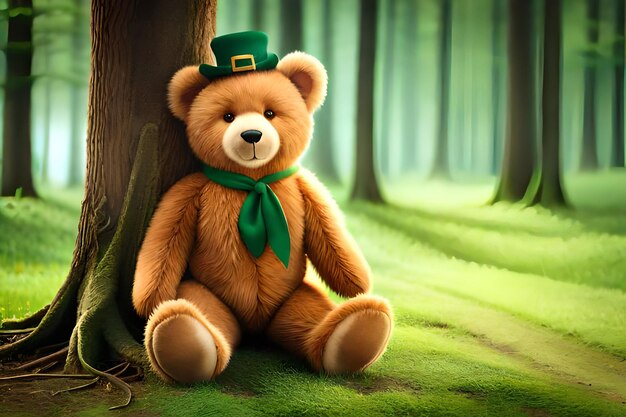 cute leprechaun teddybear st patrick's day