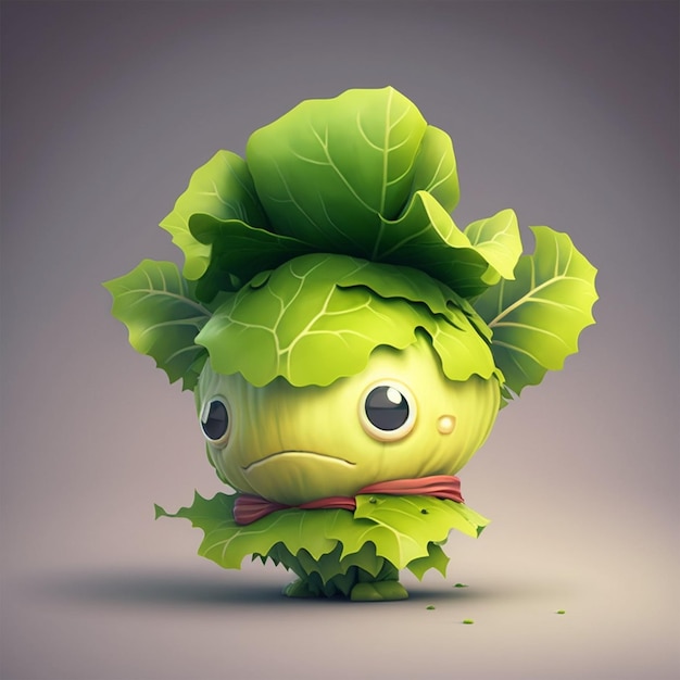 Cute Lettuce Character