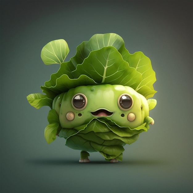 Cute Lettuce Character