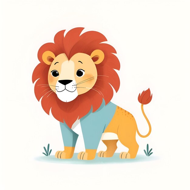 Cute lion Illustration for Kids Storybooks