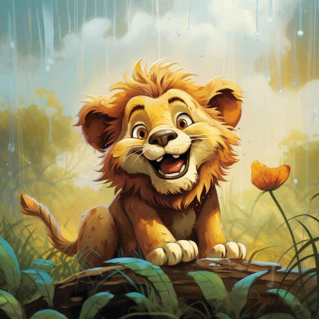 Cute lion illustration