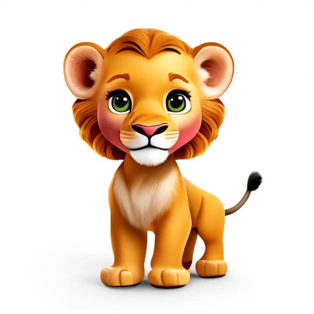 a cute lion realistic kid adult