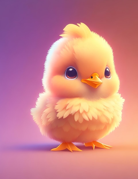 Photo cute little baby chicken