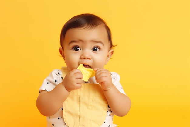 Cute little baby Cream medical food Generate Ai