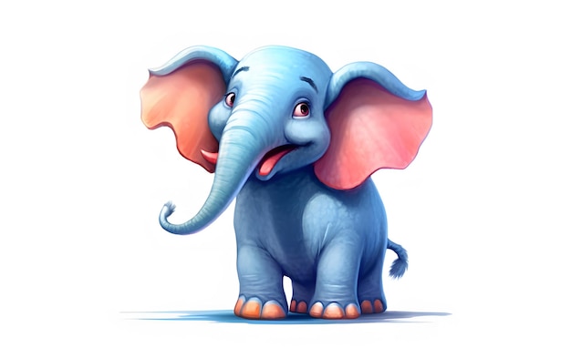 cute little baby elephant funny cartoon character