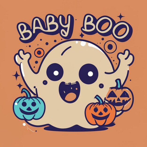 Photo cute little baby ghost