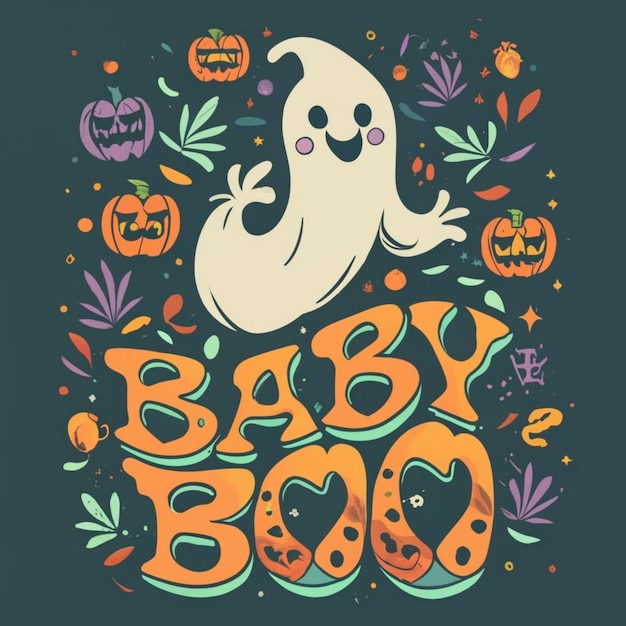 Photo cute little baby ghost