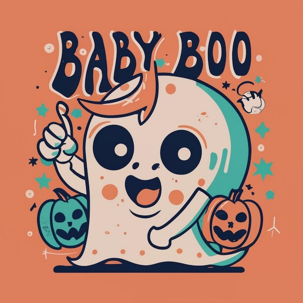 Photo cute little baby ghost