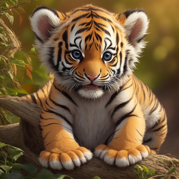 Cute little baby tiger