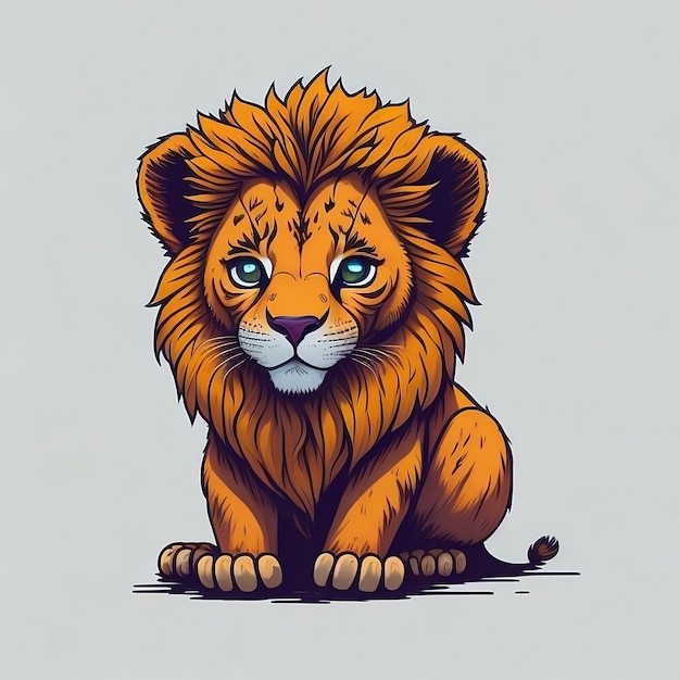 かわいい小さな美しいライオン