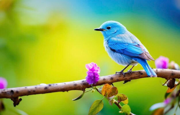 Cute little bird with a nature background