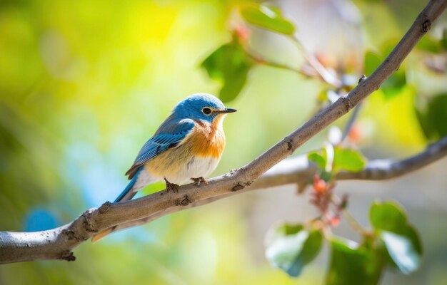 Cute little bird with a nature background