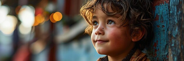 Фото Милый маленький мальчик индийский национальный триколор фоновое изображение
