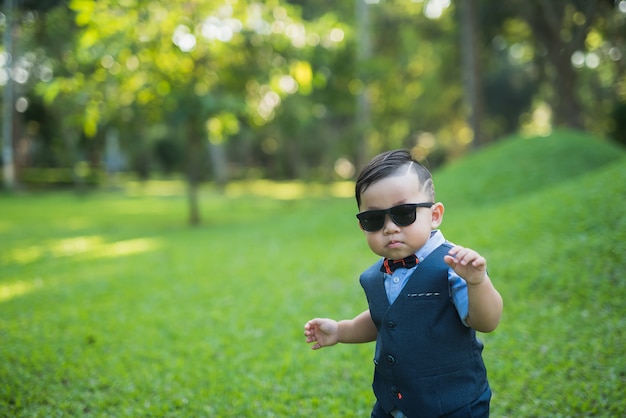 Cute little boy portrait fashion